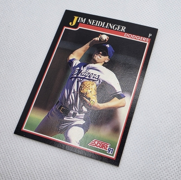 1991 Score Jim Neidlinger Los Angeles Dodgers #794 Rookie Baseball Card - Picture 2 of 4